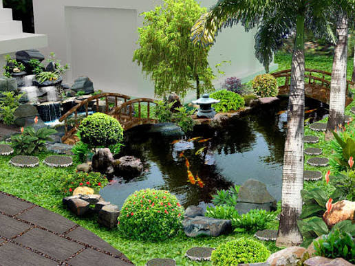 Hồ Koi biệt thự