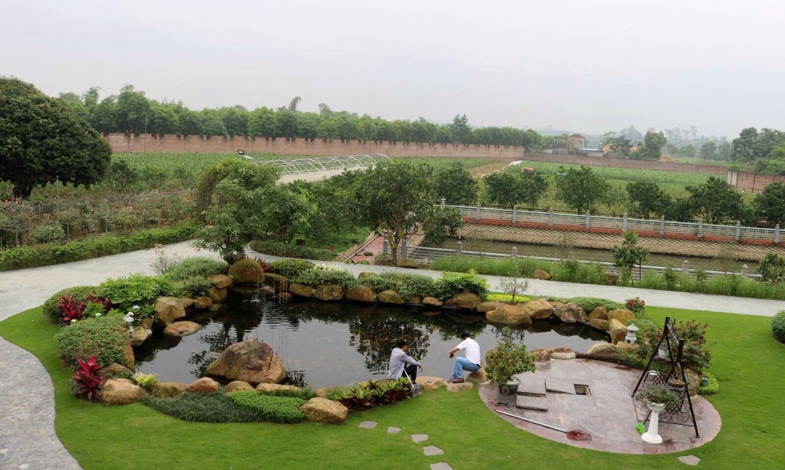 Sân vườn sau khi cải tạo