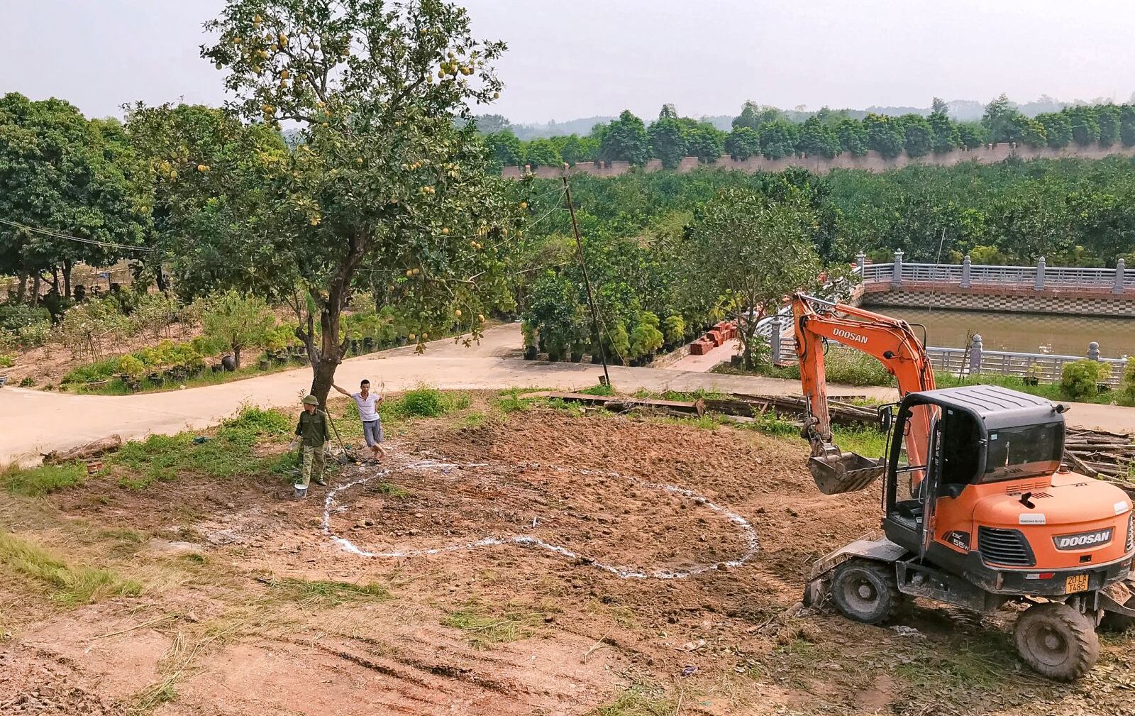 Sân vườn trước khi cải tạo